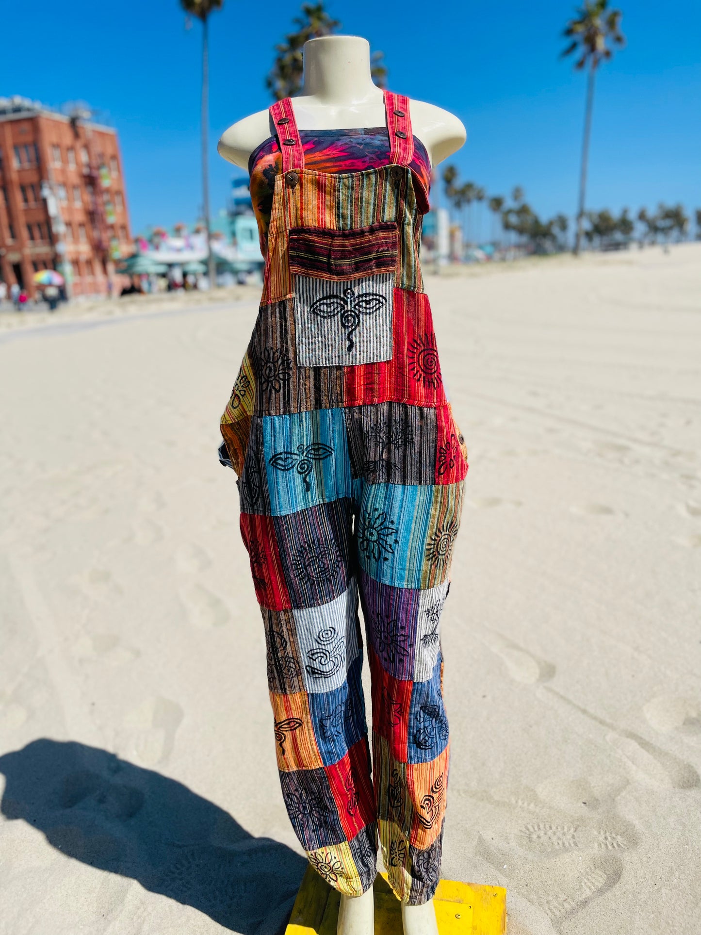 Willow overalls multi colored BLU 66 Apparel