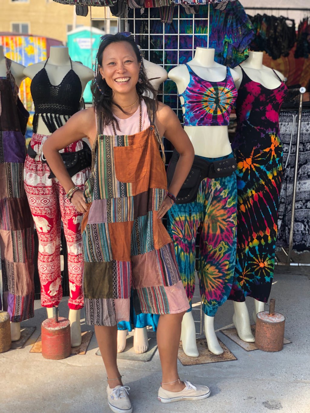 Groovy short overalls (Brown)