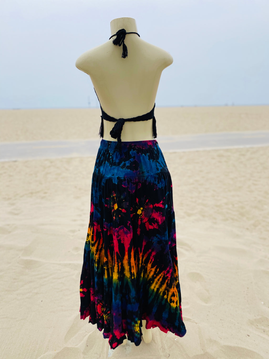 Cha cha skirt (Black/Rainbow)
