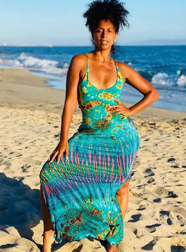 Hot Girl Maxi Dress (Turquoise)