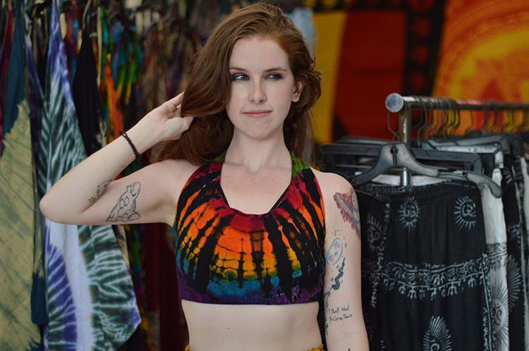 Bri top (black / rainbow)