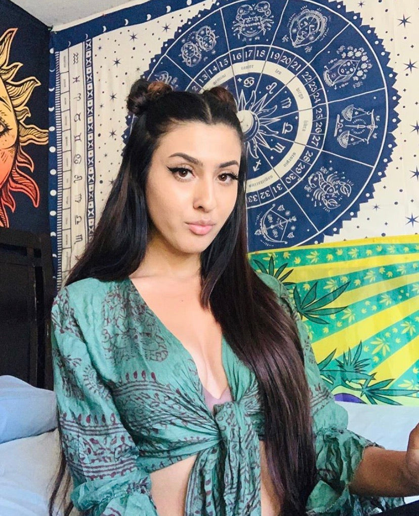 Ohm sleeve top (green )