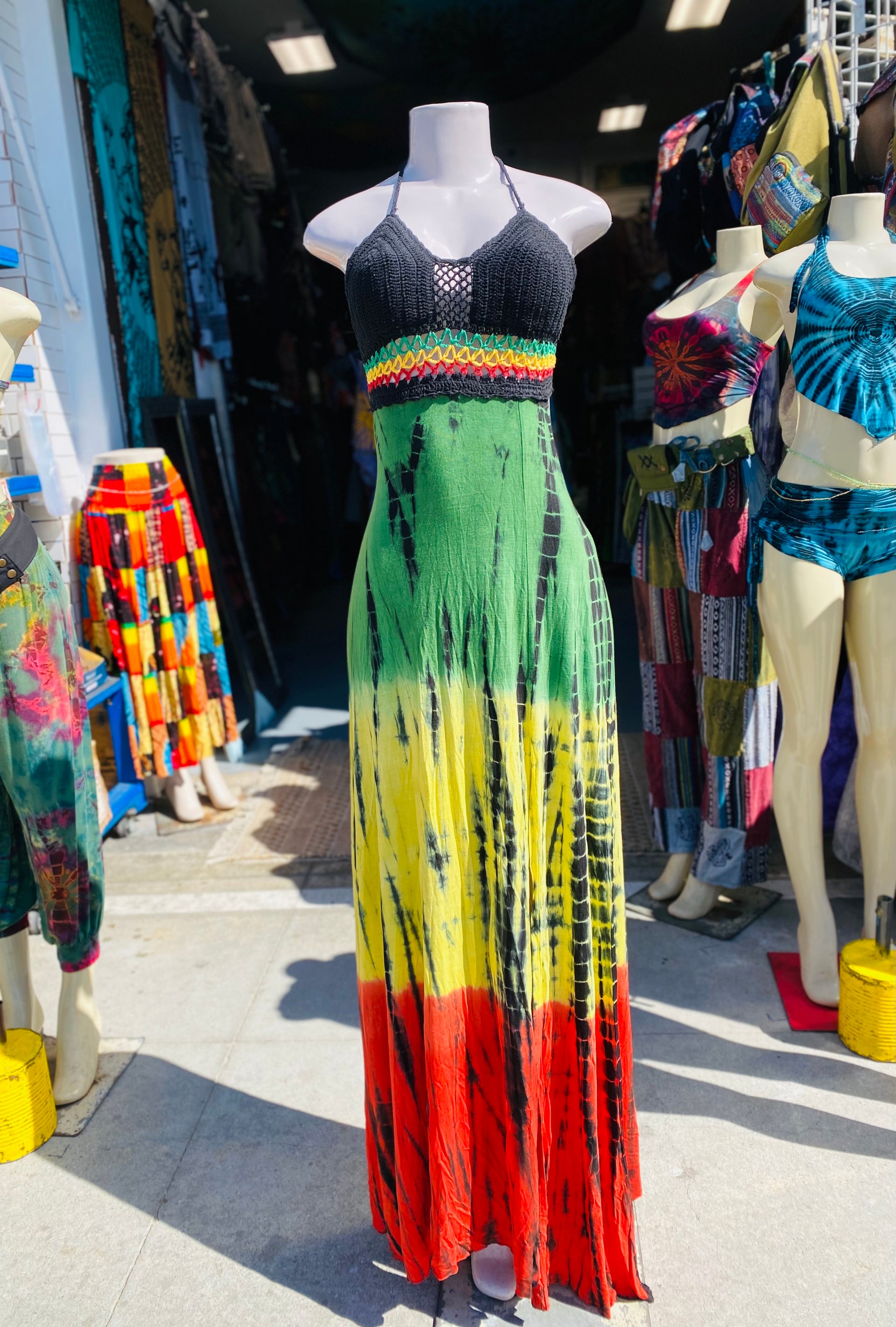 Reggae on the river dress ( Rasta ) – BLU 66 Apparel