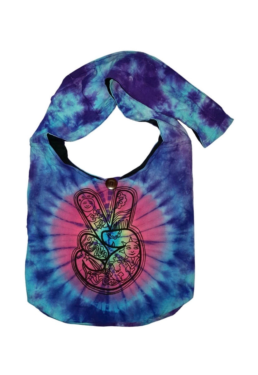 Peace handbags (tiedye)