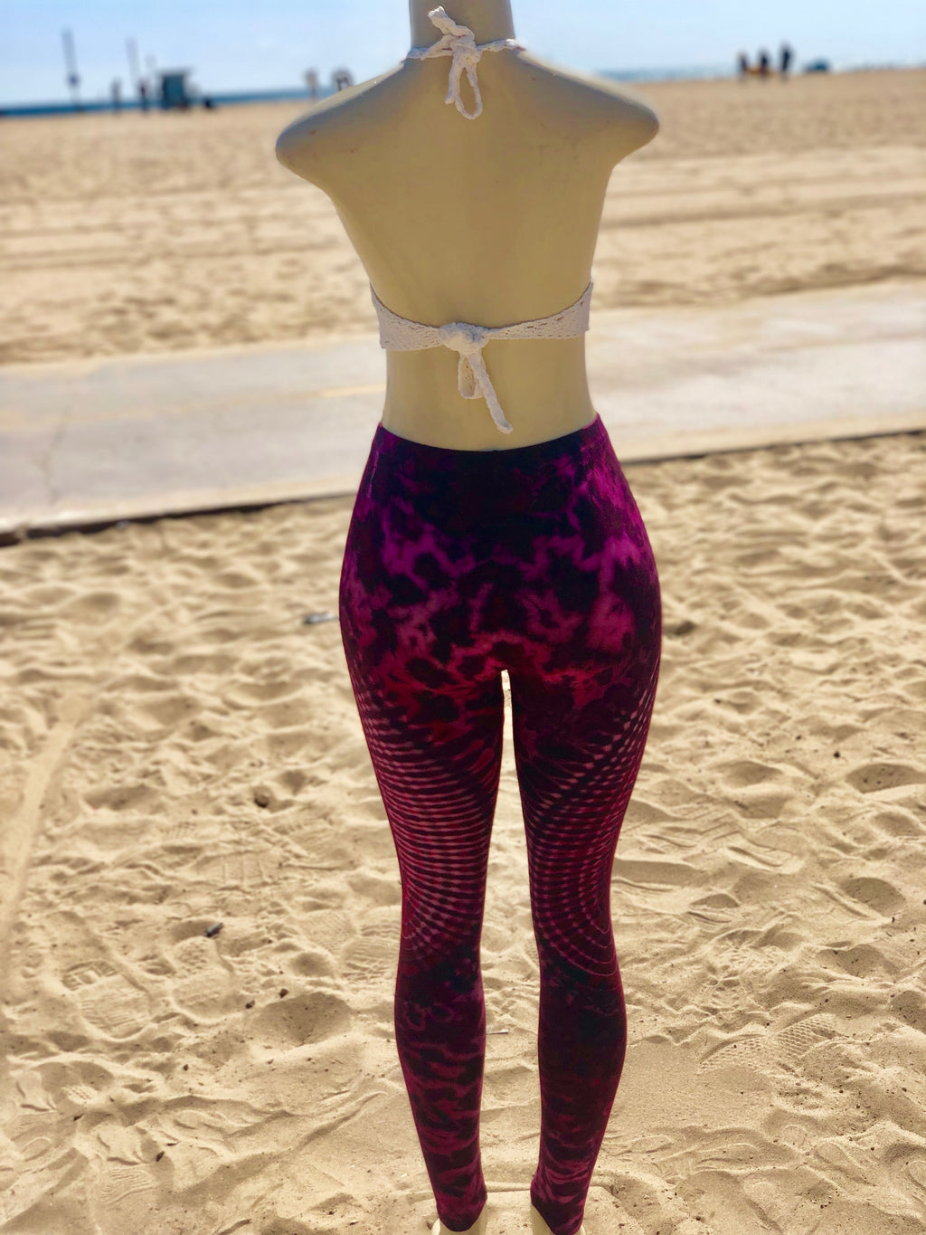 Color Fushion Leggings  (Fuchsia)