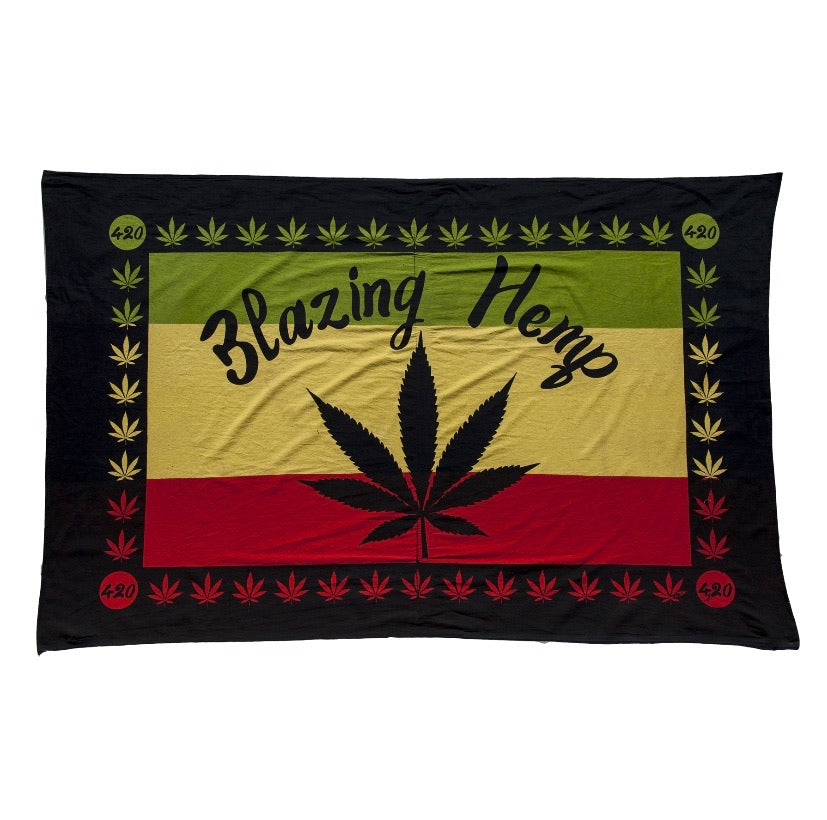 Blazing hemp tapestry