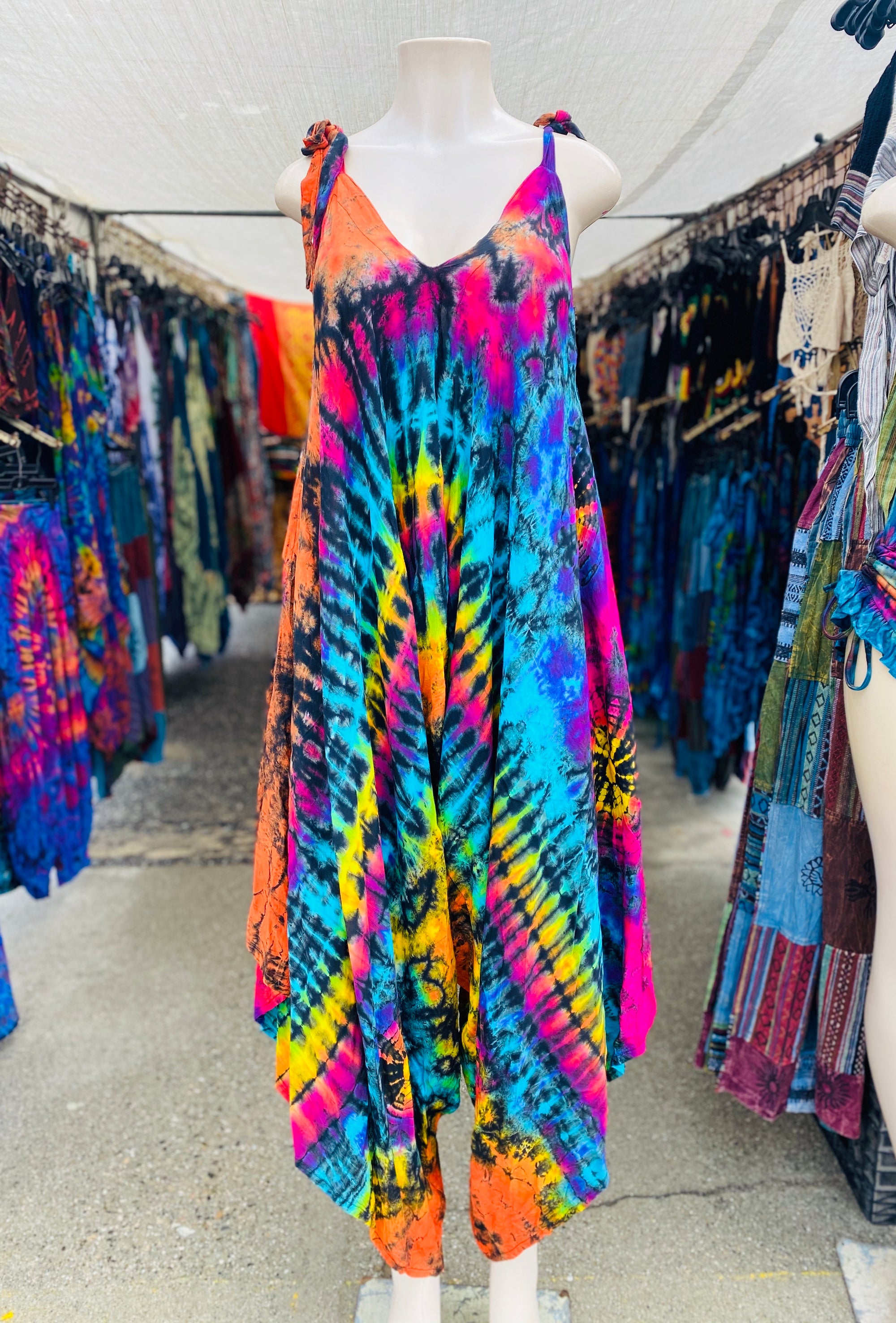 Be Free jumpsuit ( black and rainbow )