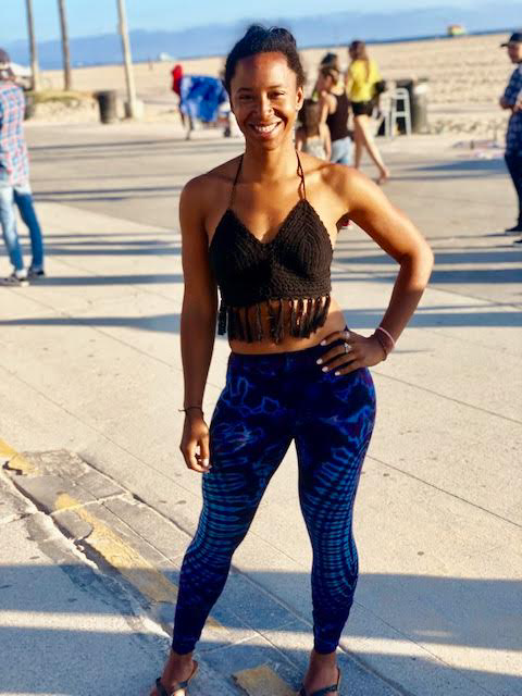 Color Fushion Leggings  (BLU)