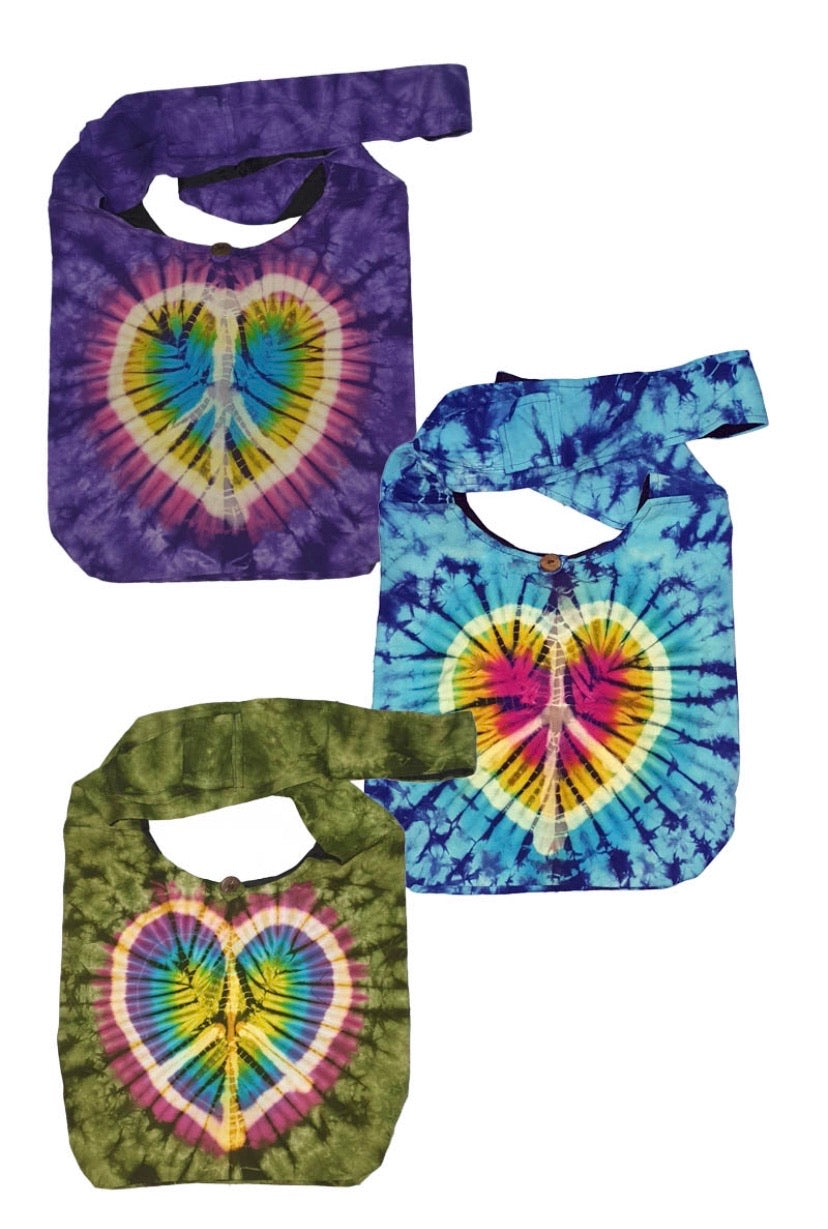 Peace heart tiedye