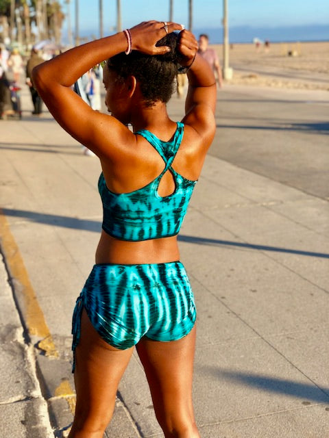 Hot Yoga Shorts (Turquoise)