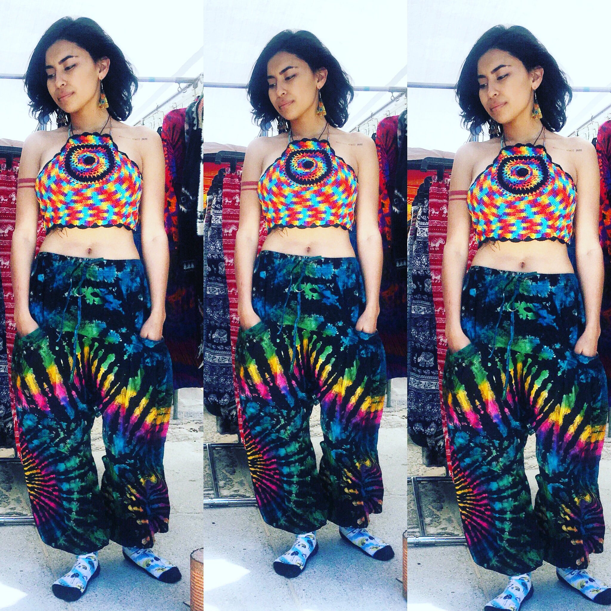 Groove Harems (Black Multi-Color)