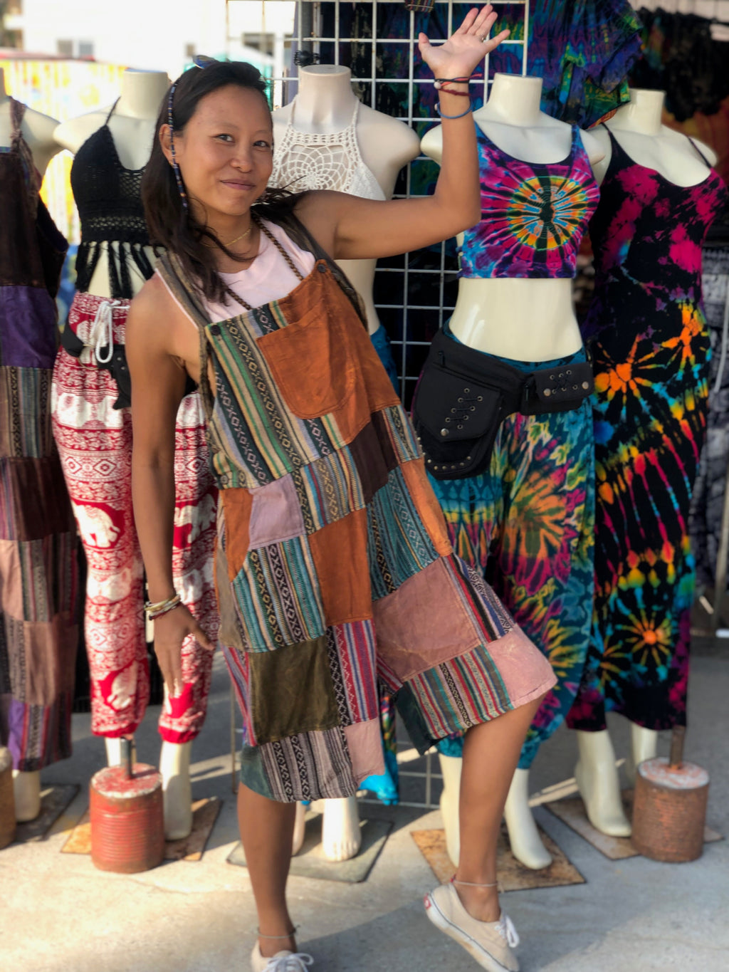 Groovy short overalls (Brown)