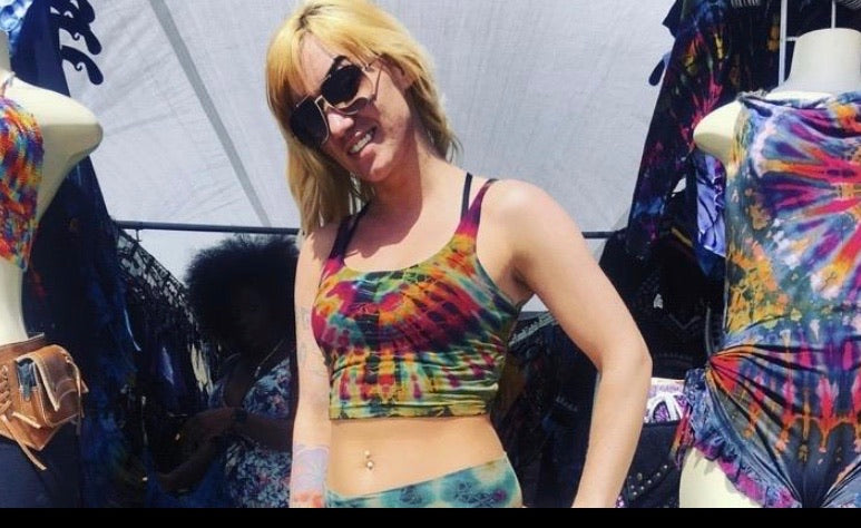 Blu summer top ( green colors )