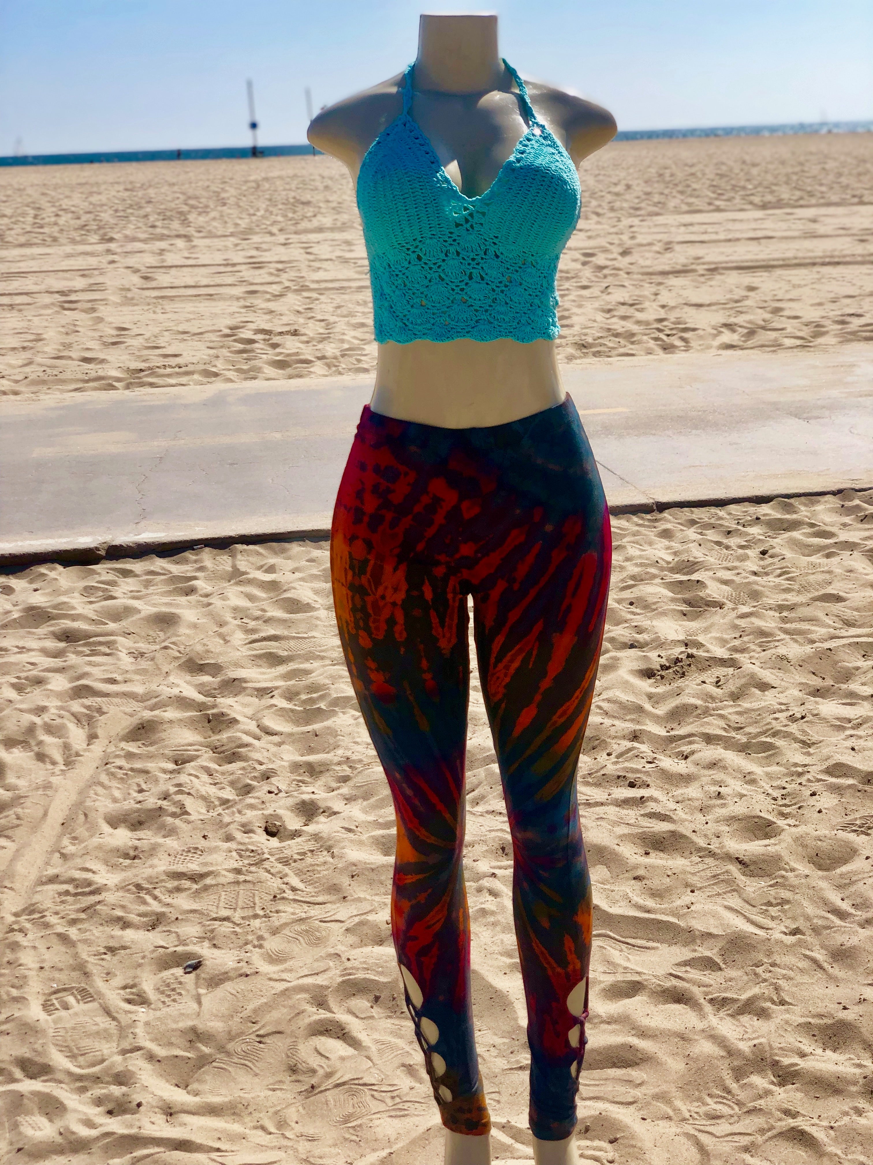 Vibe Out Leggings (Gray Rainbow)