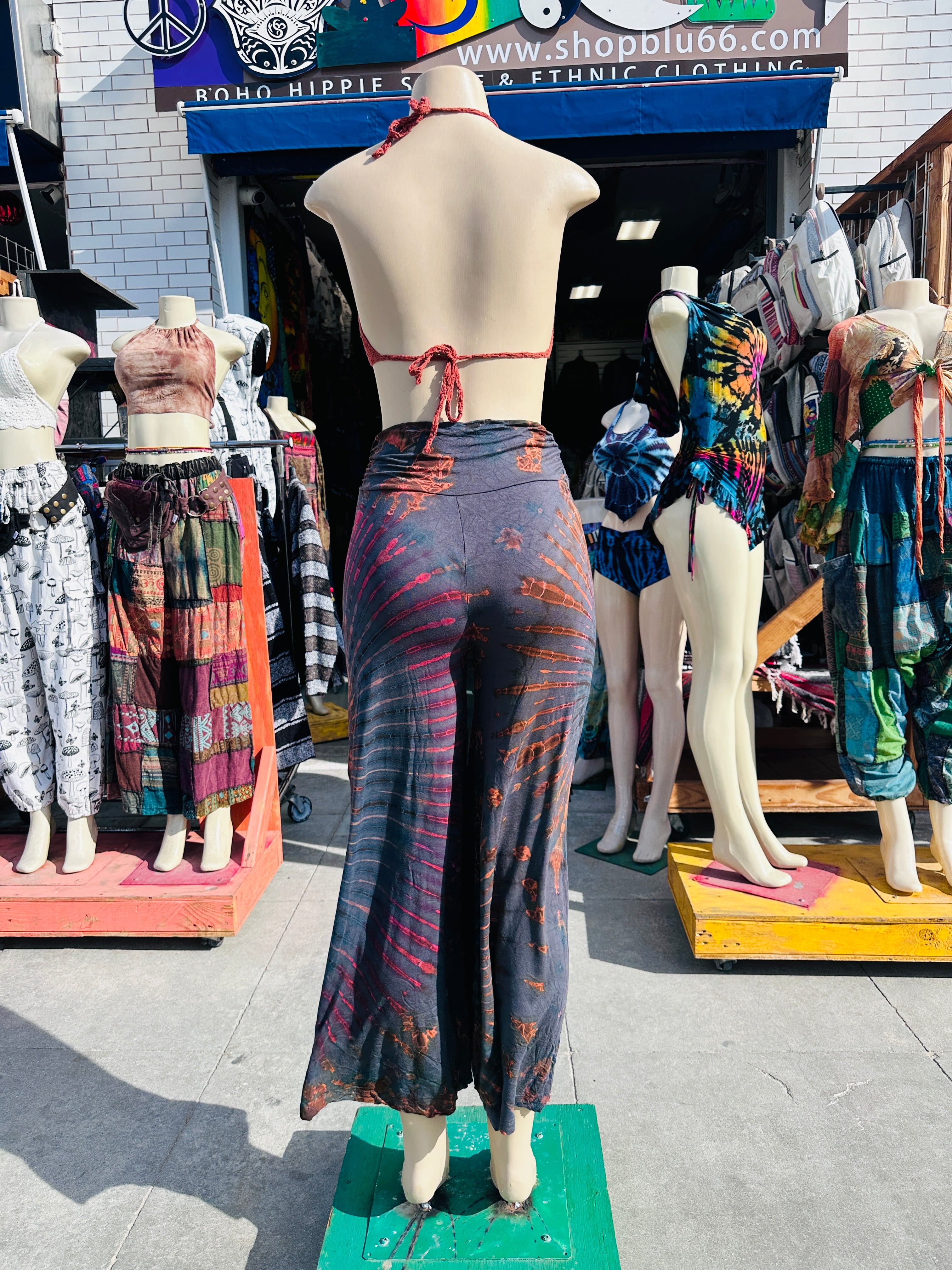 Gabby Gaucho pants (grey multi colors )