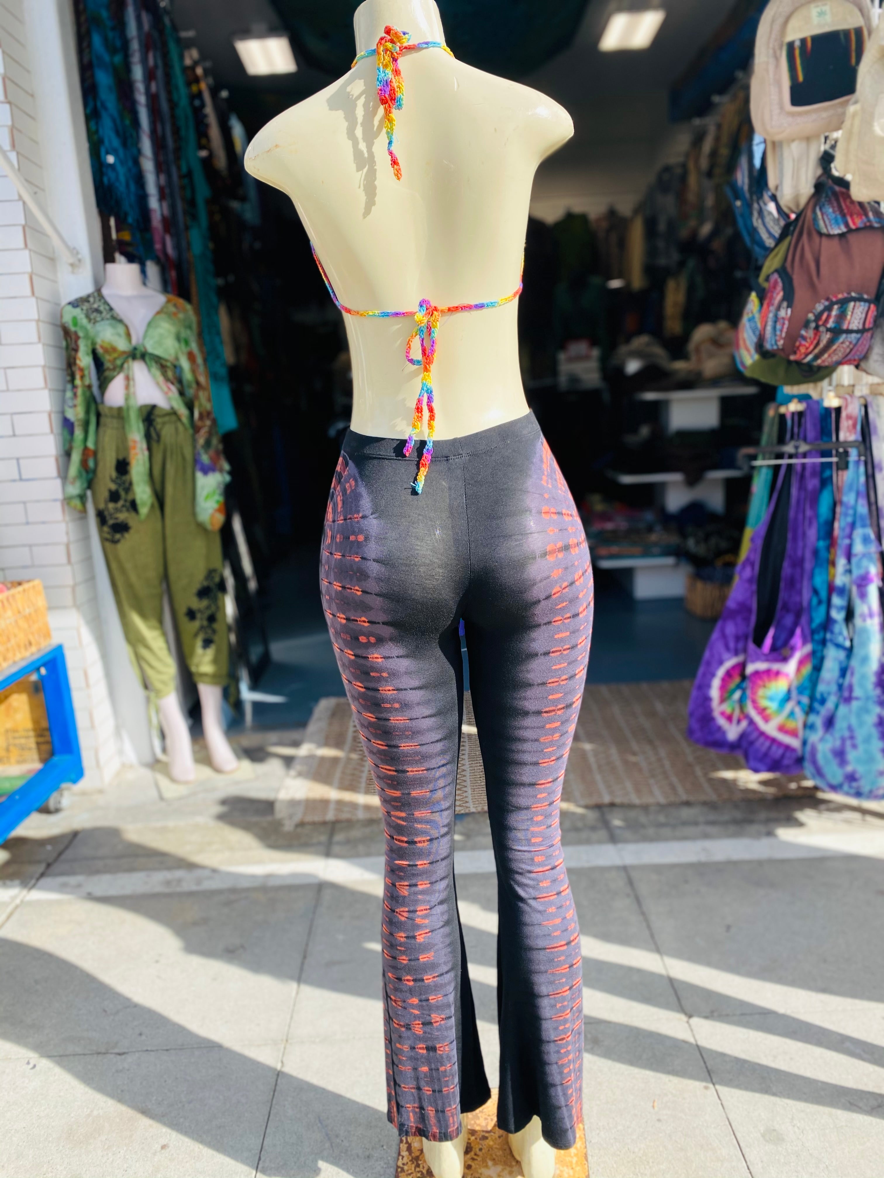 Bell bottom leggings ( black / brown )