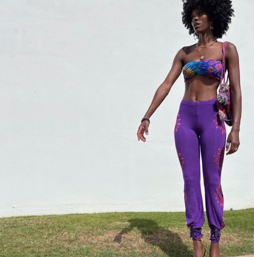 Bell bottom leggings ( Purple )