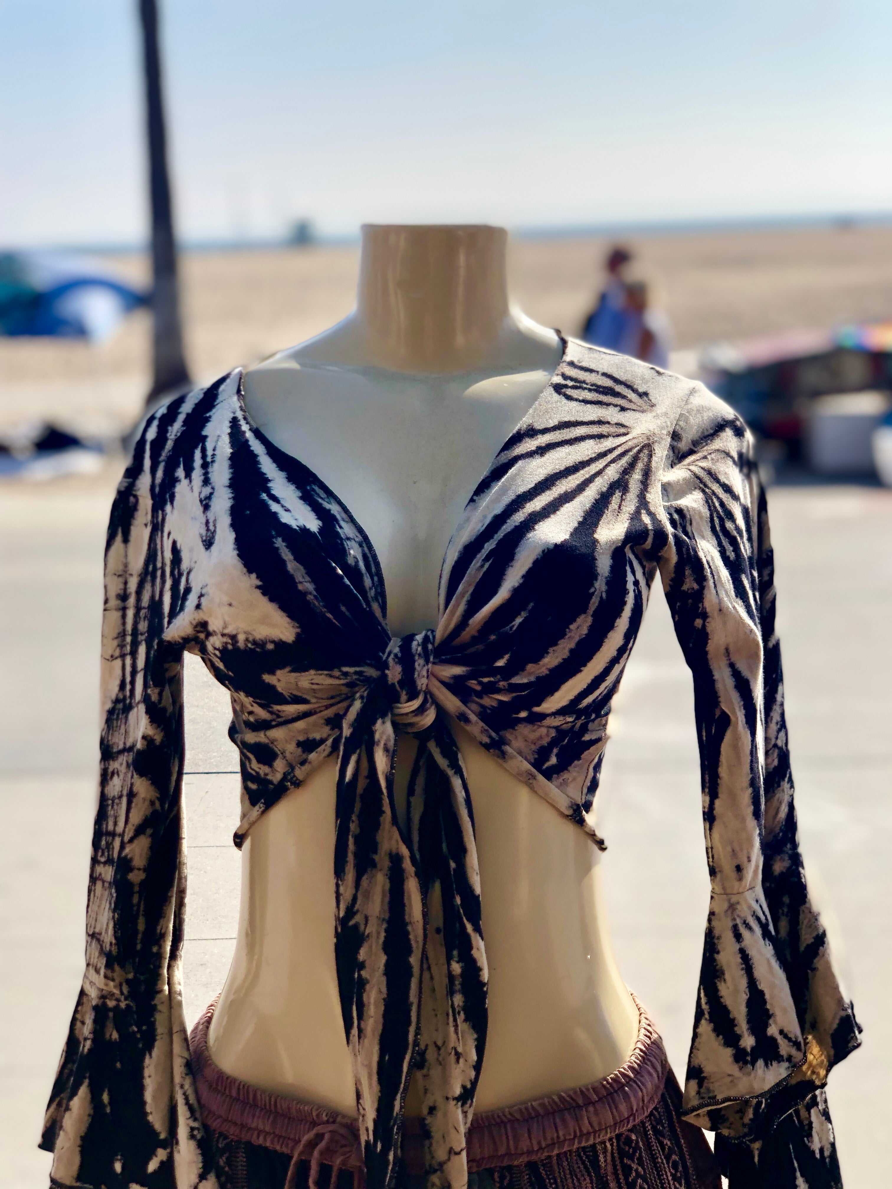 Harley Top (Black Tie-dye)