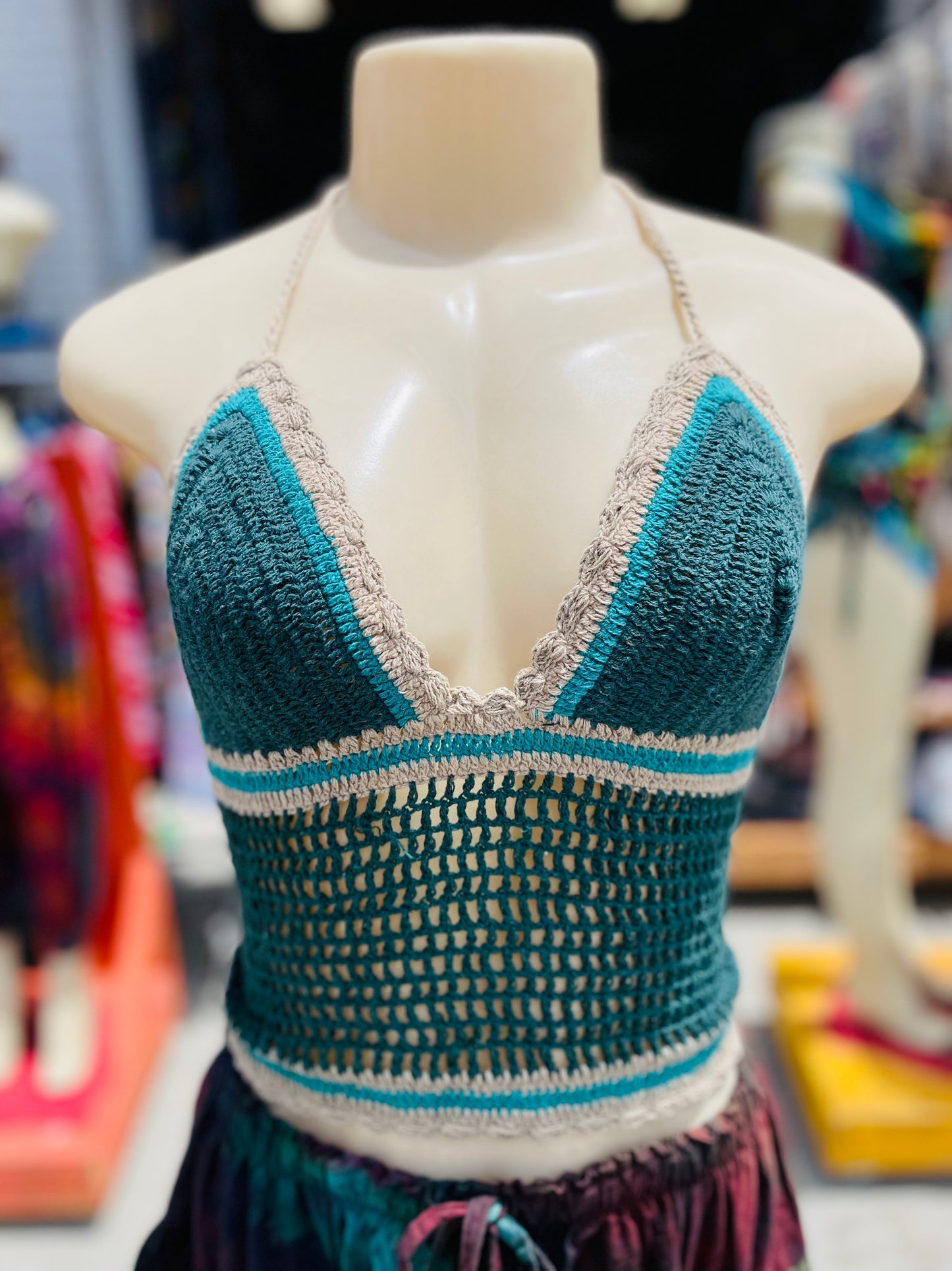Suzy Crochet Top (Turquoise)