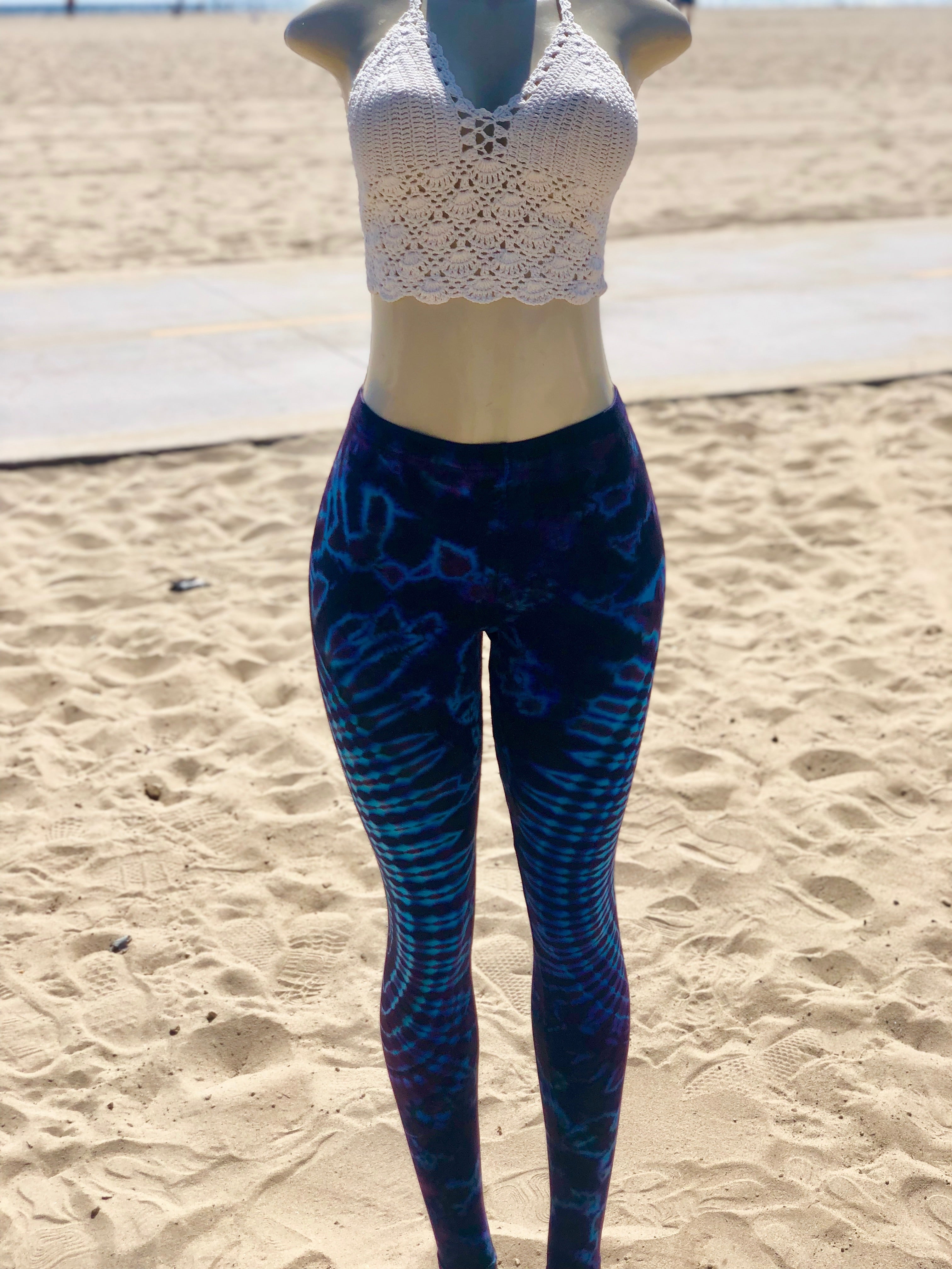 Color Fushion Leggings  (BLU)