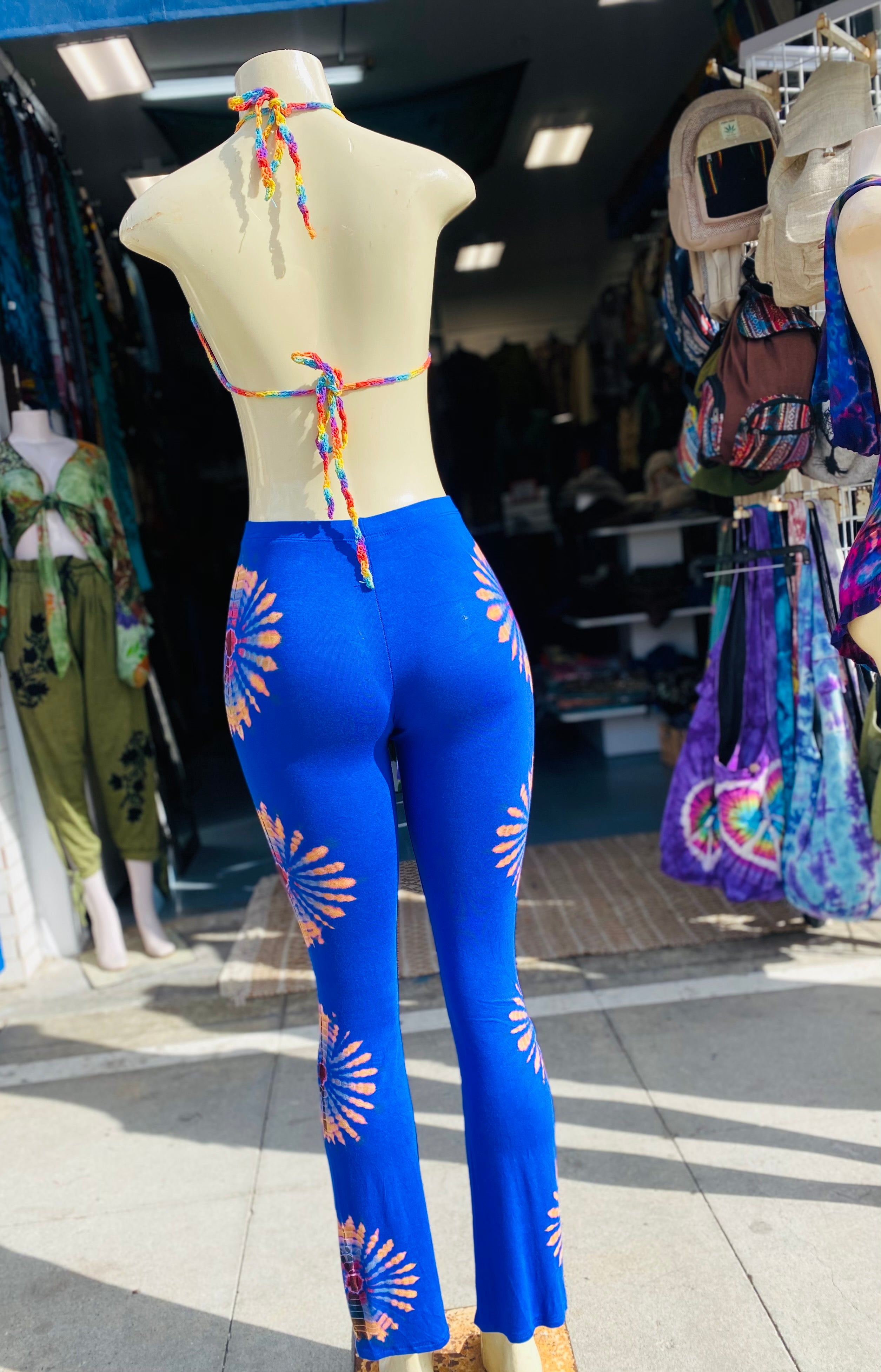 Bell bottom leggings ( blue )